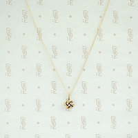 Tiny Love Knot Pendant With Pearl