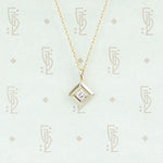 1920s Two Tone Gold and Diamond Pendant