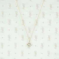 1920s Two Tone Gold and Diamond Pendant