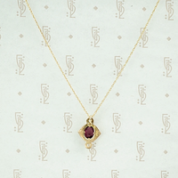 Art Nouveau Amethyst and Gold Pendant