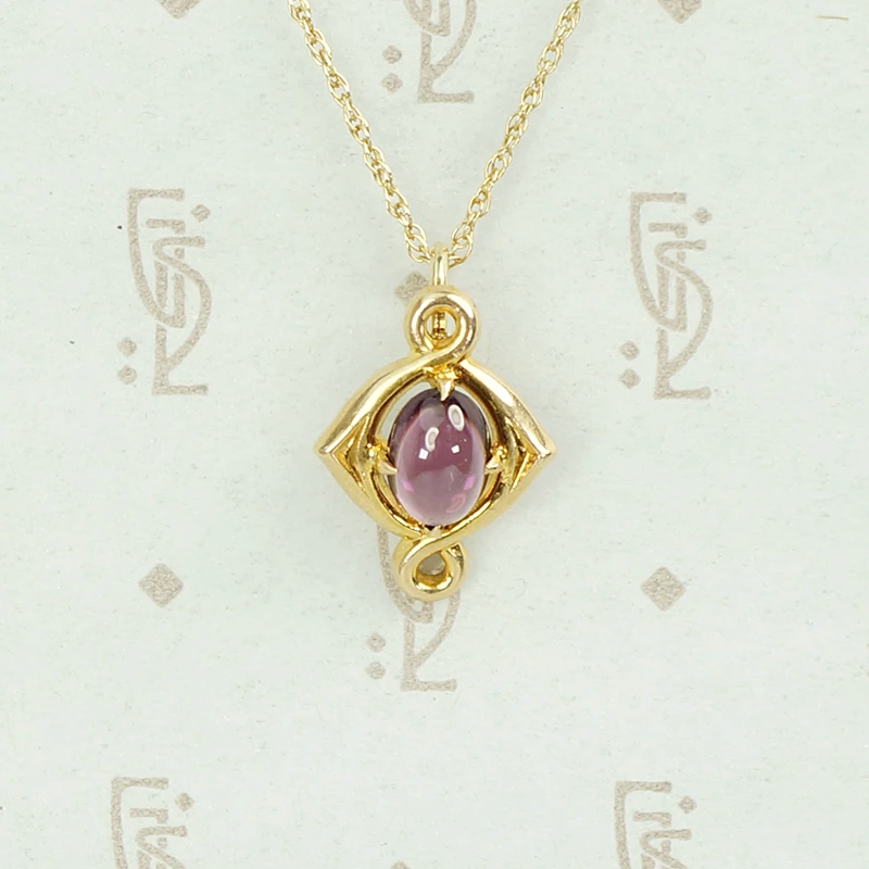 Art Nouveau Amethyst and Gold Pendant