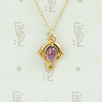 Art Nouveau Amethyst and Gold Pendant