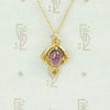 Art Nouveau Amethyst and Gold Pendant