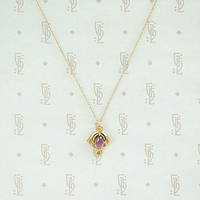 Art Nouveau Amethyst and Gold Pendant