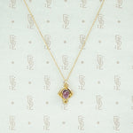 Art Nouveau Amethyst and Gold Pendant