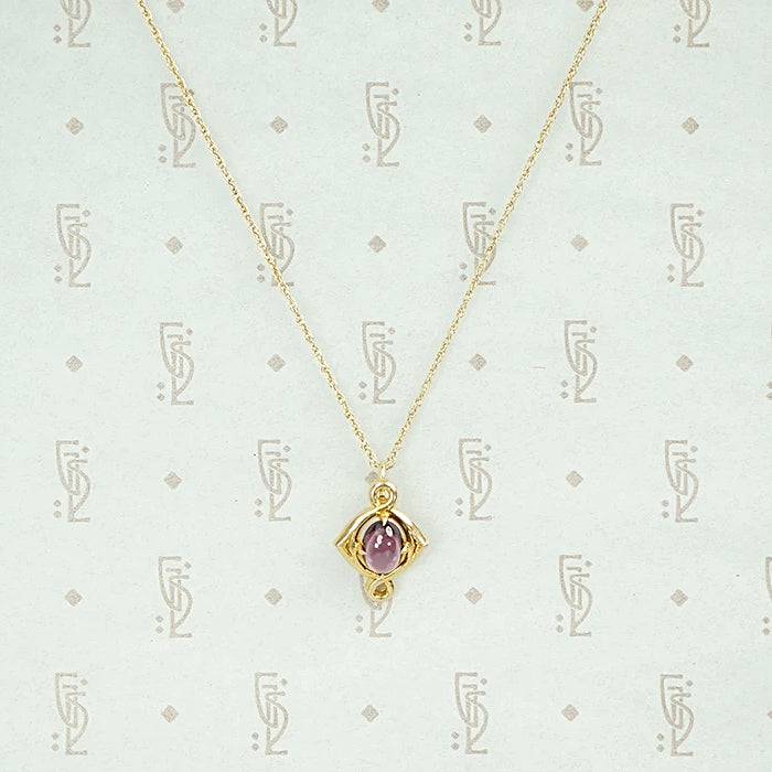 Art Nouveau Amethyst and Gold Pendant
