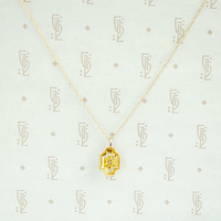Beautifully Engraved Art Deco Gold and Diamond Pendant