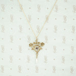 Amethyst and Pearl Acanthus Leaf Pendant
