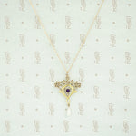 Amethyst and Pearl Acanthus Leaf Pendant