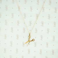 Wee Gold Scissors Charm Necklace