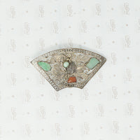 Chinese filigree fan dress clip