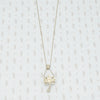 austro-hungarian chrysoprase and mother of pearl pendant in gilt silver back