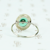 chrysoprase white gold ring back