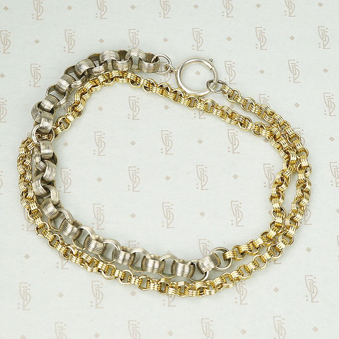 The Chunky Two Tone Rolo Necklace
