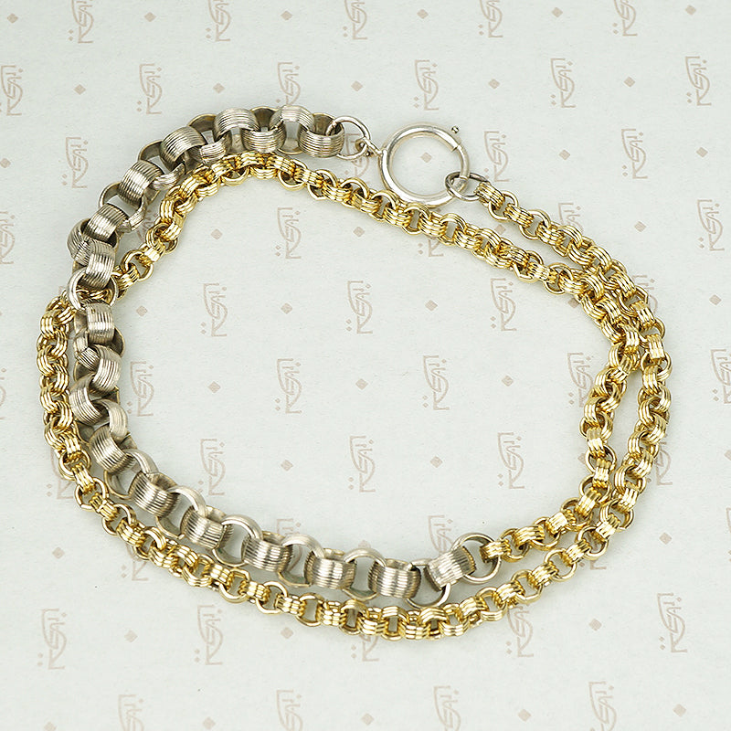 The Chunky Two Tone Rolo Necklace