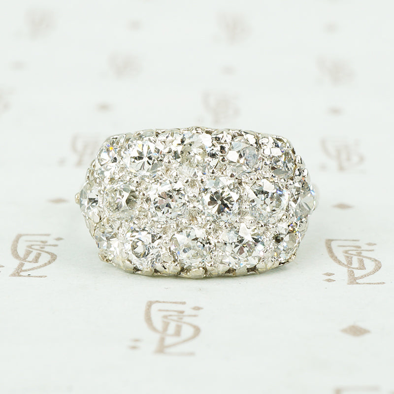 2.5 carat antique diamond pave band