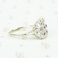 The Chunkiest Antique Diamond Panel Ring