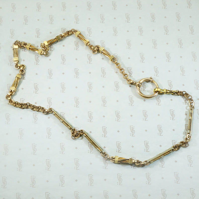Double Fancy Long Link Bolt Ring and Hook Chain by AI