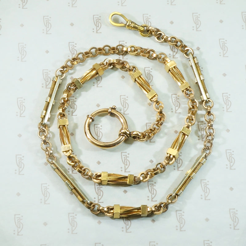 Double Fancy Long Link Bolt Ring and Hook Chain by AI