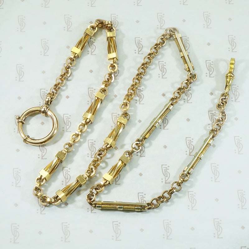 Double Fancy Long Link Bolt Ring and Hook Chain by AI