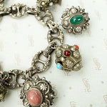 Unique Vintage Silver Charm Bracelet