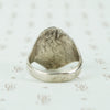 Coin Silver Chunky Turquoise and Coral Ring