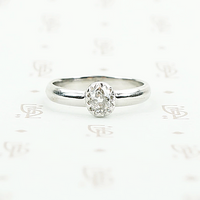 The Chunky Mine Cut Diamond Ring in Platinum by GSL