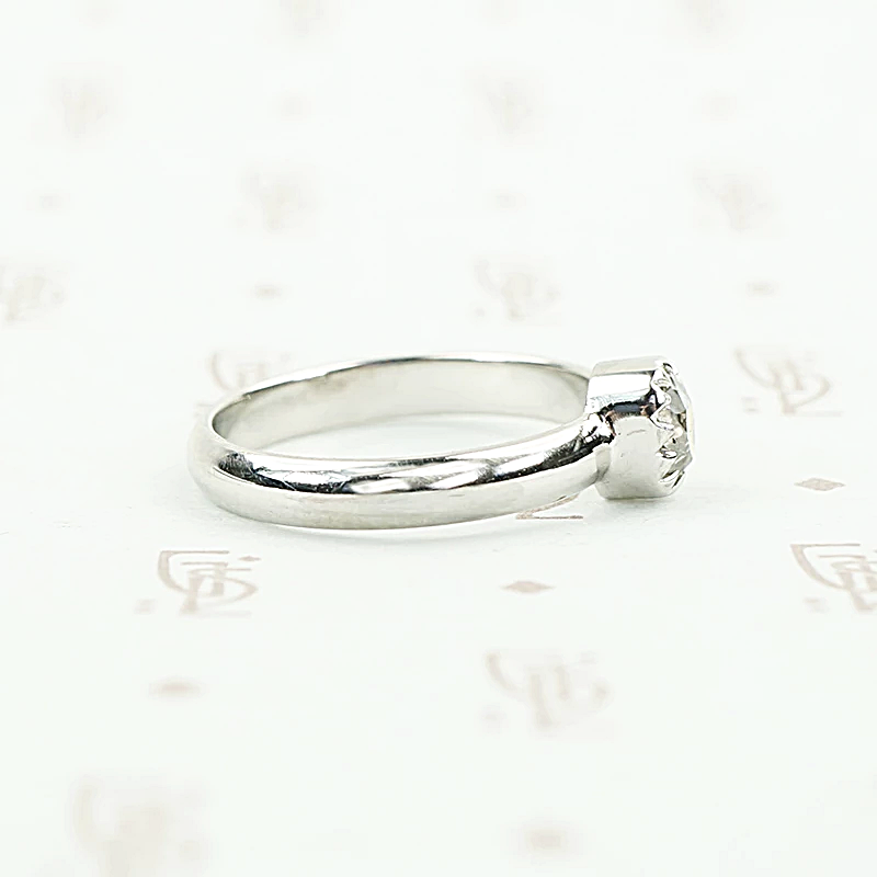 The Chunky Mine Cut Diamond Ring in Platinum by GSL