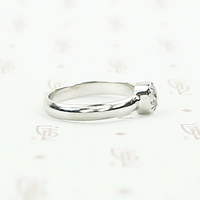 The Chunky Mine Cut Diamond Ring in Platinum by GSL