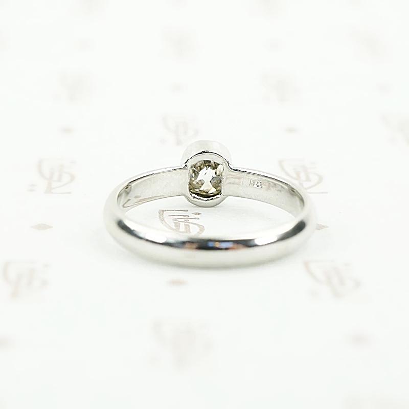 The Chunky Mine Cut Diamond Ring in Platinum by GSL
