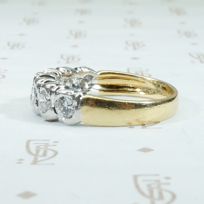 Luxurious Platinum Diamond 18k Gold Band