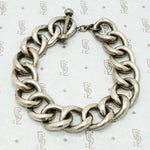 chunky silver link bracelet