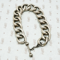chunky silver link bracelet