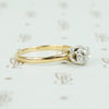 chunky old mine cut diamond solitaire circa 1895 side view