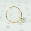 chunky old mine cut diamond solitaire circa 1895 side