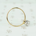 chunky old mine cut diamond solitaire circa 1895 side