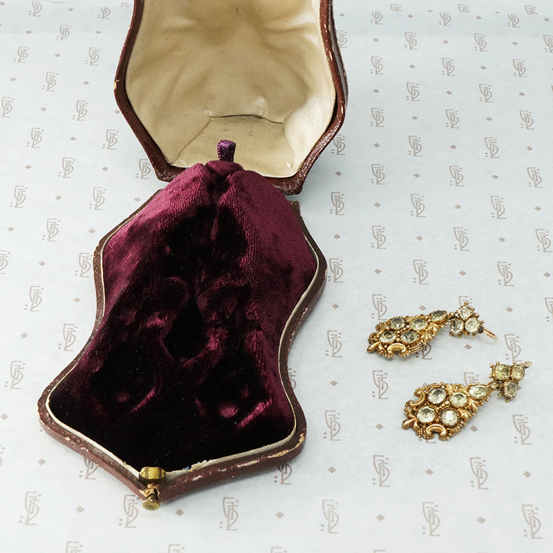 Georgian Chrysoberyl Demi-Parure in Fitted Box