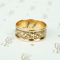 1860's Gold Wide Fancy Band