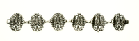 Cini Sterling Silver Bracelet mid century Gothic Revival