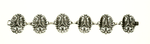 Cini Sterling Silver Bracelet mid century Gothic Revival
