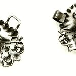 Cini Sterling Silver Bracelet mid century Gothic Revival