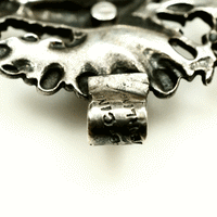 Cini Sterling Silver Bracelet mid century Gothic Revival