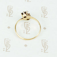 Vintage Garnet and Citrine Toi et Moi Ring