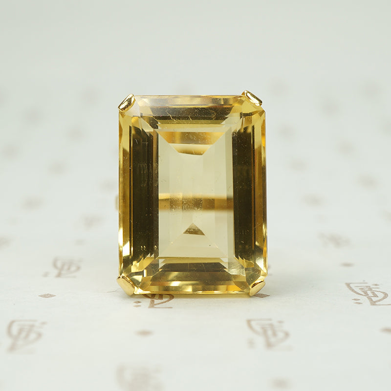Make a Big Statement Citrine and 18k Ring