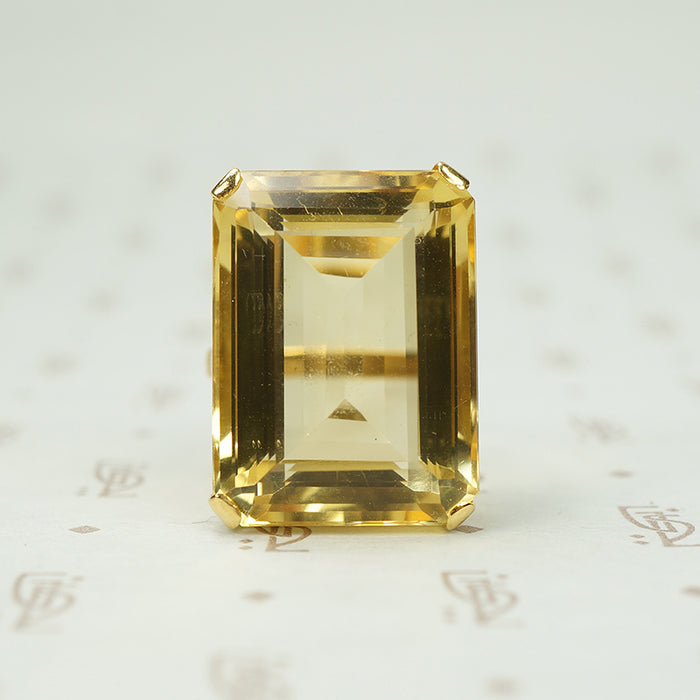 Make a Big Statement Citrine and 18k Ring