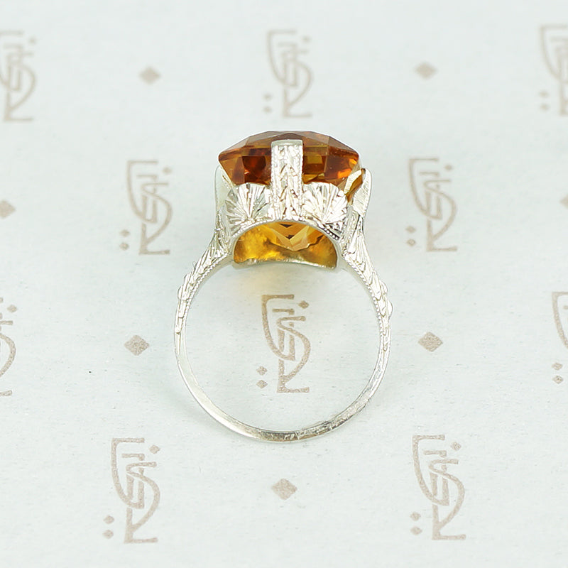 Fabulous Art Deco Citrine Ring