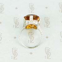 Fabulous Art Deco Citrine Ring