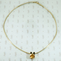 Classic Gold Vintage Citrine Slide Pendant