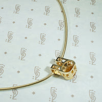 Classic Gold Vintage Citrine Slide Pendant