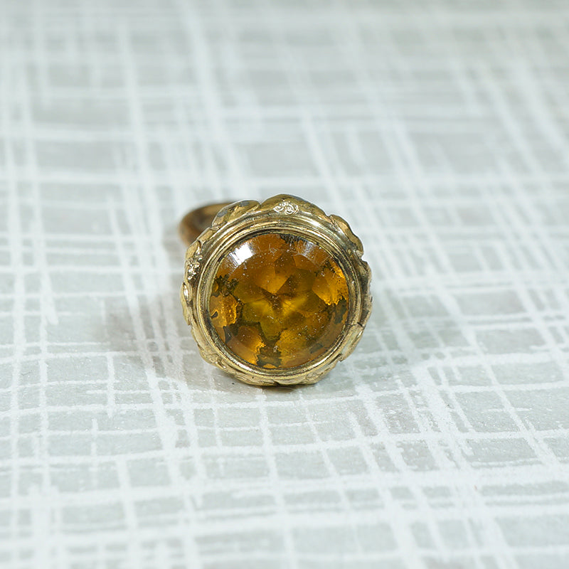 19th Century Fancy Fob with Citrine-Colored Glass